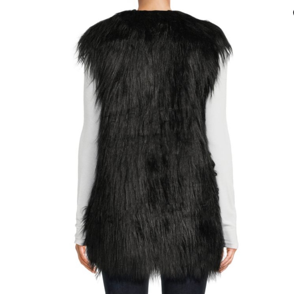 Zadig & Voltaire Yeti Black Faux Fur Vest NWOT - Picture 4 of 9